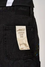 Amicci Allende Carpenter Denim Shorts Black (2)