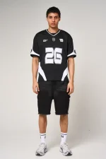 Amicci Allende Carpenter Denim Shorts Black (5)