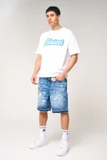 Amicci Cardenas Paint Splat Denim Short Blue (3)