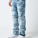 Amicci Caspian Stacked Jean Blue (1)