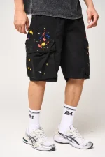 Amicci Colonel Cargo Shorts Black (6)