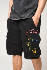 Amicci Colonel Cargo Shorts Black (7)