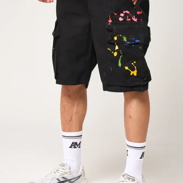 Amicci Colonel Cargo Shorts Black (8)