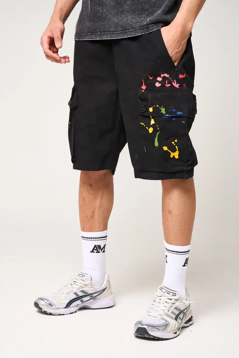 Amicci Colonel Cargo Shorts Black (8)