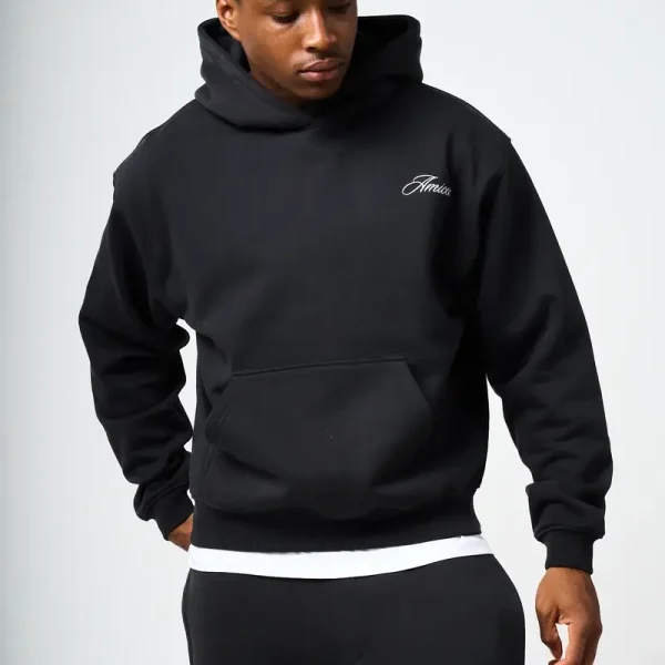 Amicci Doakes Black Embroidery Logo Hoodie (4)