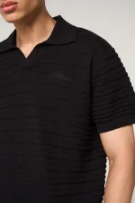 Amicci Dune Knitted Polo Black (5)