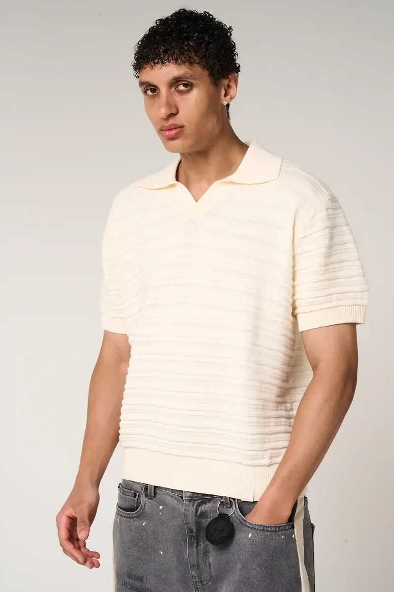 Amicci Dune Knitted Polo Cream (1)