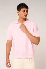 Amicci Dune Knitted Polo Pink (1)