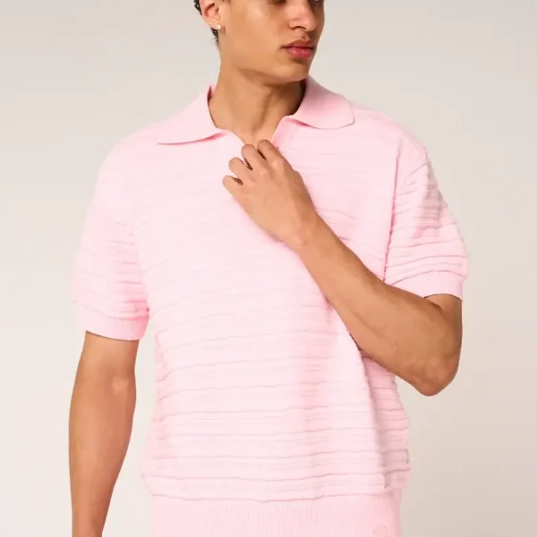 Amicci Dune Knitted Polo Pink (1)