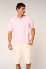 Amicci Dune Knitted Polo Pink (4)