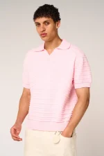 Amicci Dune Knitted Polo Pink (5)