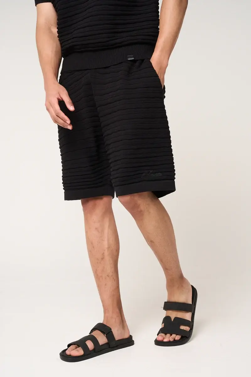 Amicci Dune Knitted Shorts Black (1)