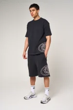 Amicci Fares Logo Embroidery Shorts Black (2)