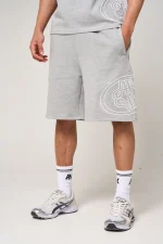 Amicci Fares Logo Embroidery Shorts Grey (1)