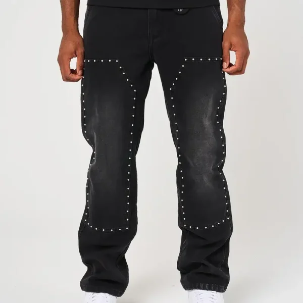 Amicci Haulier Black Studded Carpenter Denim (6)