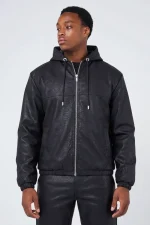 Amicci Isandro Black Croc Leather Jacket (3)