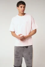 Amicci Karim Emblem Logo T Shirt Pink (4)
