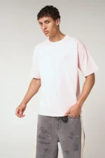Amicci Karim Emblem Logo T Shirt Pink (5)