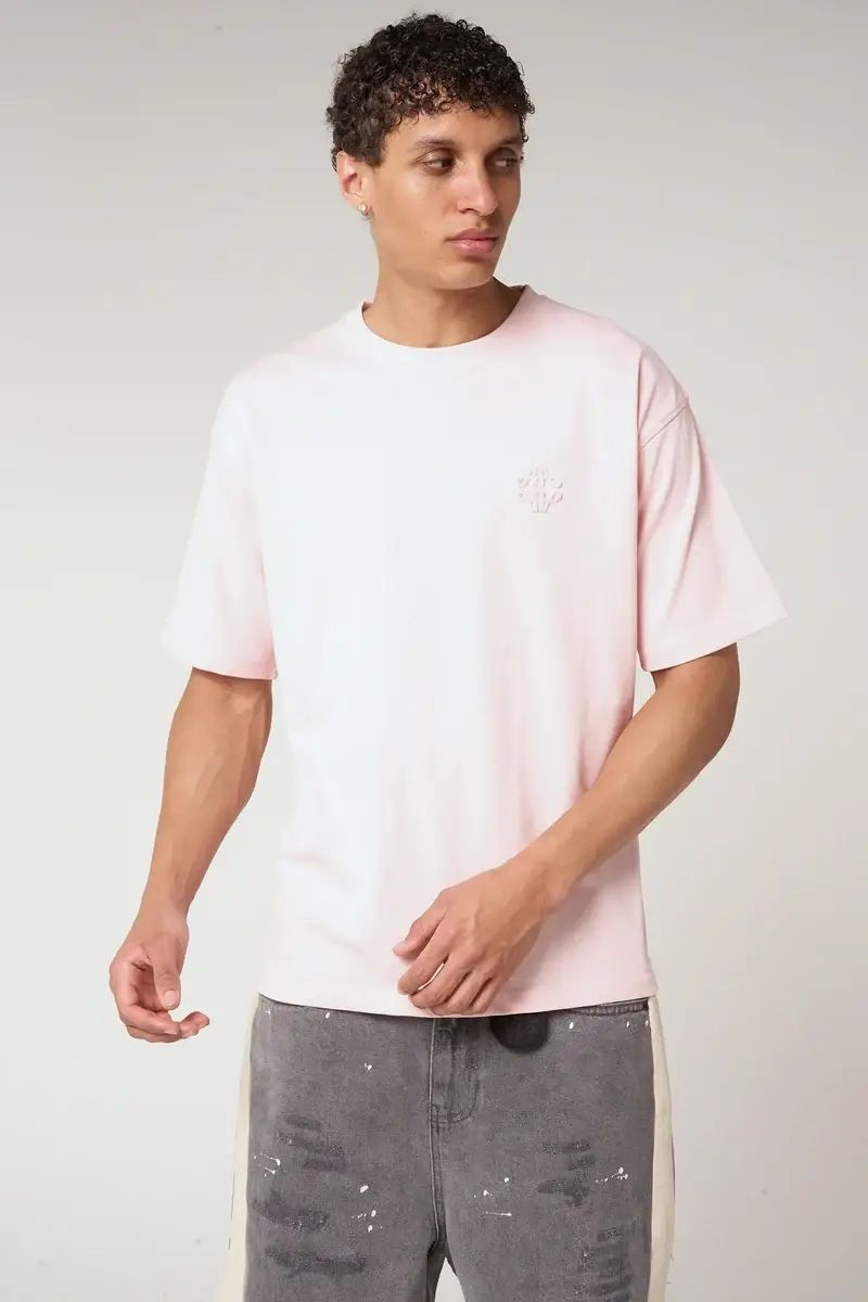 Amicci Karim Emblem Logo T Shirt Pink (6)