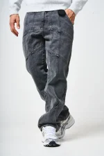 Amicci Larrea Grey Straight Fit Pattern Denim (3)