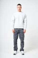 Amicci Larrea Grey Straight Fit Pattern Denim (6)