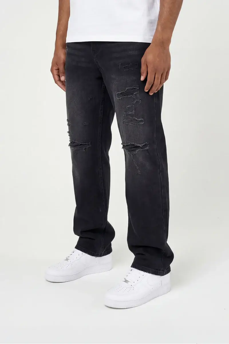 Amicci Lennox Ripped Black Straight Jean (5)