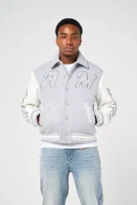 Amicci Lusso Grey Varsity Jacket (1)