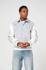 Amicci Lusso Grey Varsity Jacket (4)