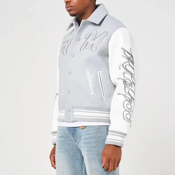 Amicci Lusso Grey Varsity Jacket (6)