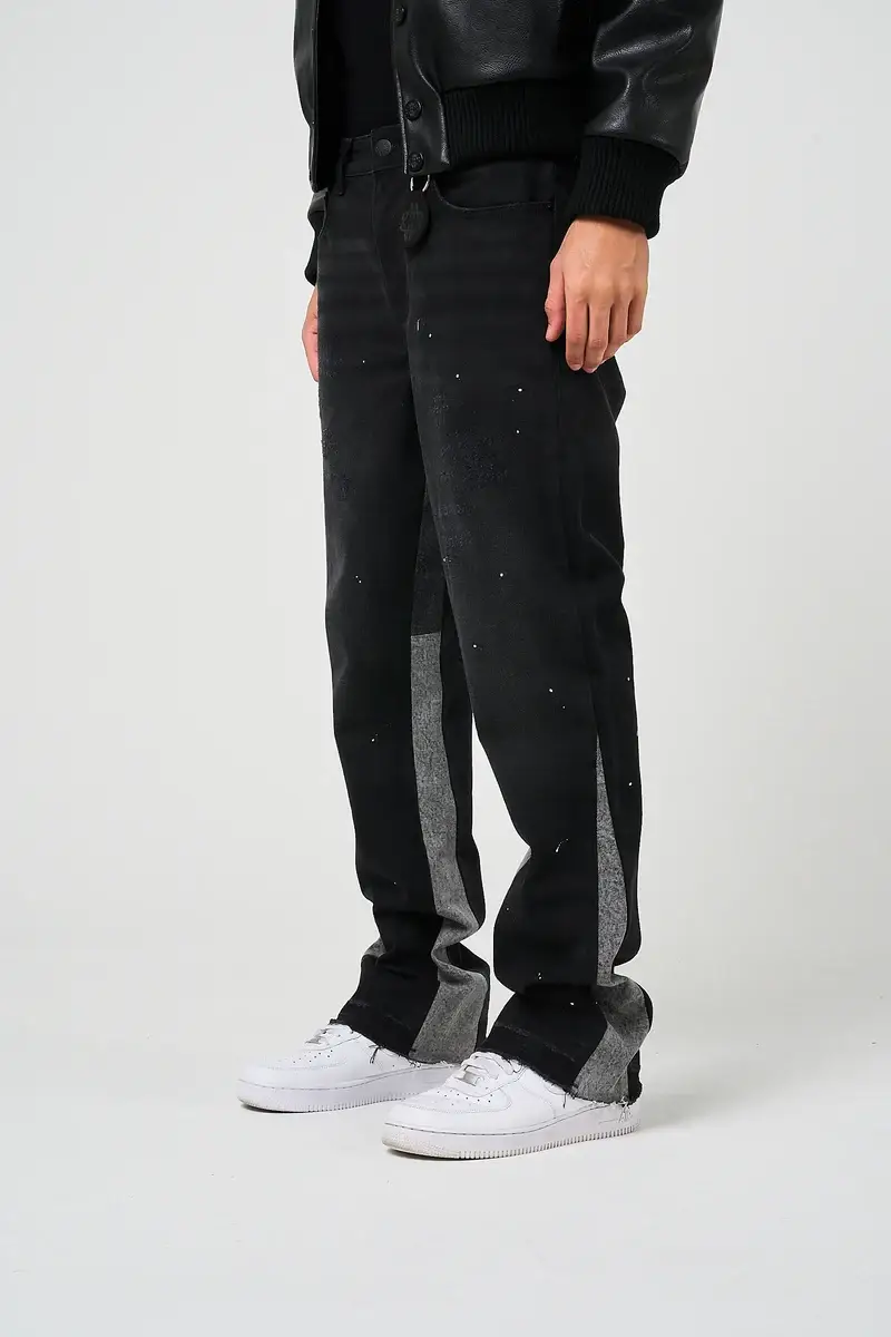 Amicci Maranello Black Flare Jean (1)