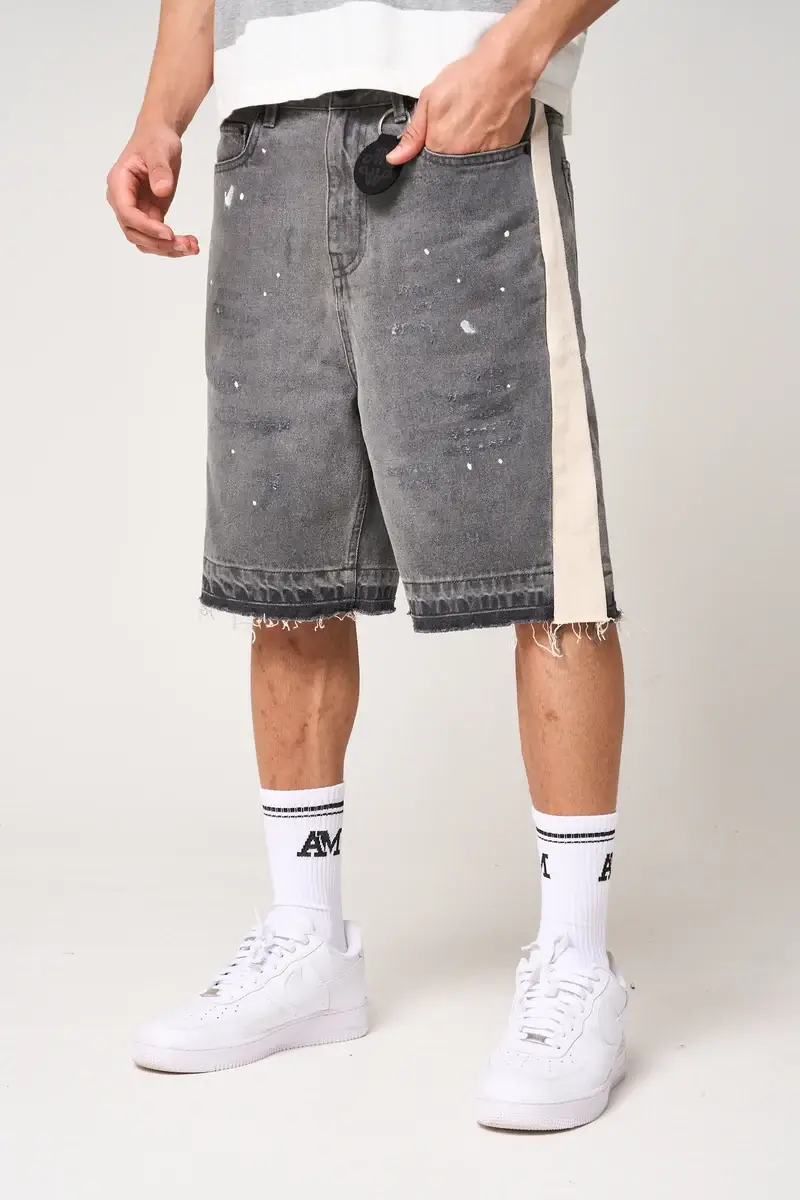 Amicci Maranello Grey Denim Shorts (1)