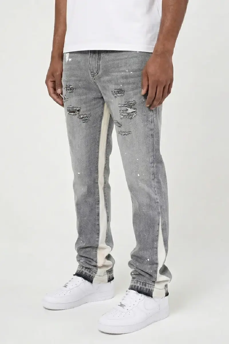 Amicci Maranello Grey Flare Jean (1)