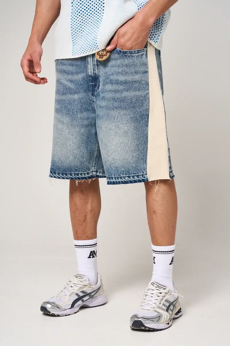 Amicci Maranello Mid Blue Denim Shorts (7)