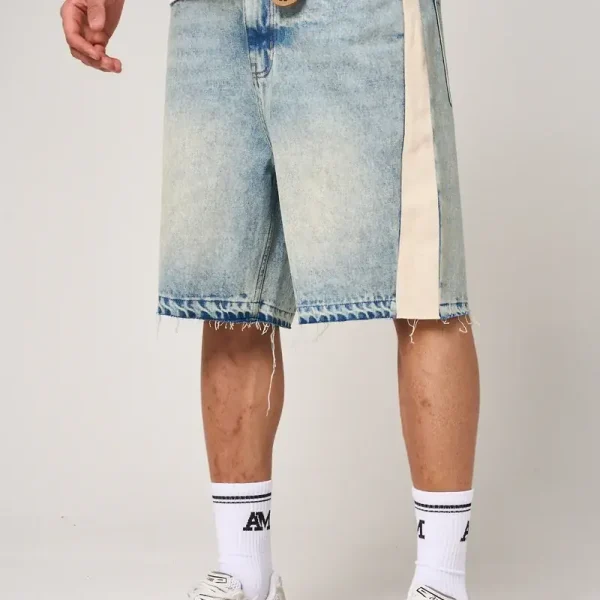 Amicci Maranello Tinted Blue Denim Shorts (7)