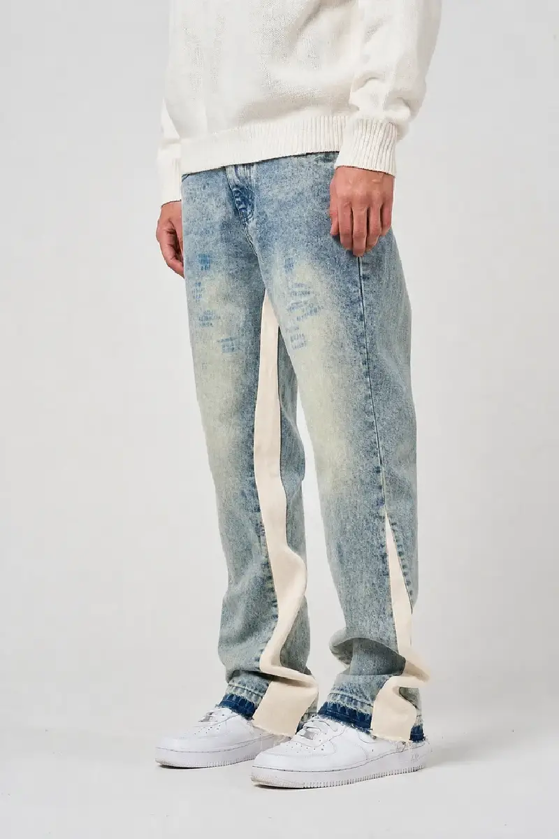 Amicci Maranello Tinted Blue Flare Jean (1)