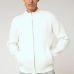 Amicci Mesa Ribbed Zip Through Sweater White (1)