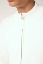 Amicci Mesa Ribbed Zip Through Sweater White (4)