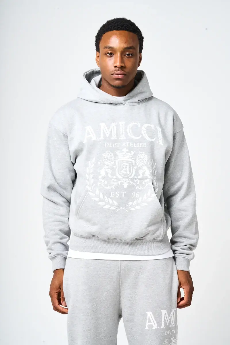 Amicci Napoli Grey Emblem Hoodie (4)