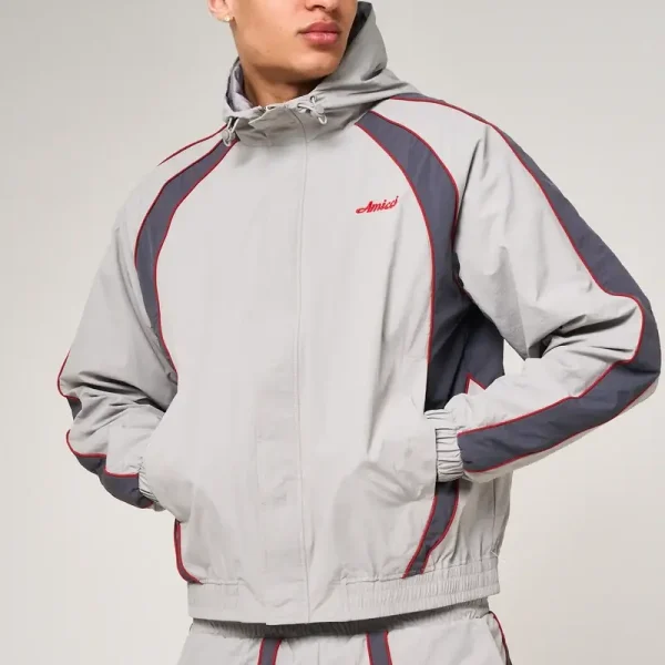 Amicci Placido Grey Shell Windbreaker (6)