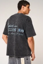 Amicci Renato Graphic T Shirt Washed black (4)