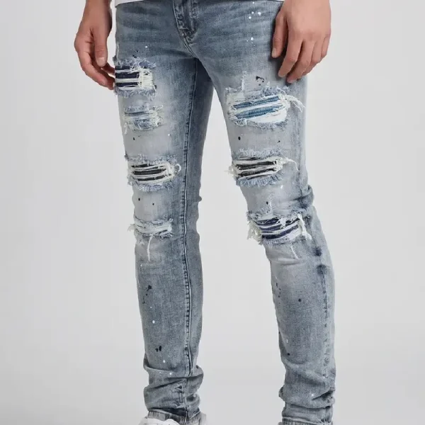 Amicci Sanko Blue Bandana Slim Jean (1)