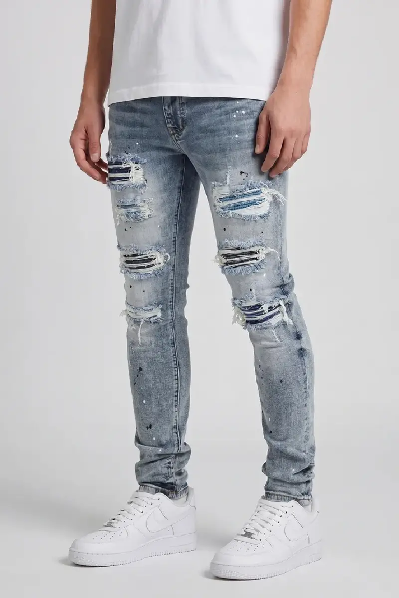 Amicci Sanko Blue Bandana Slim Jean (1)