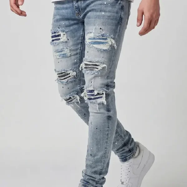 Amicci Sanko Blue Bandana Slim Jean (5)