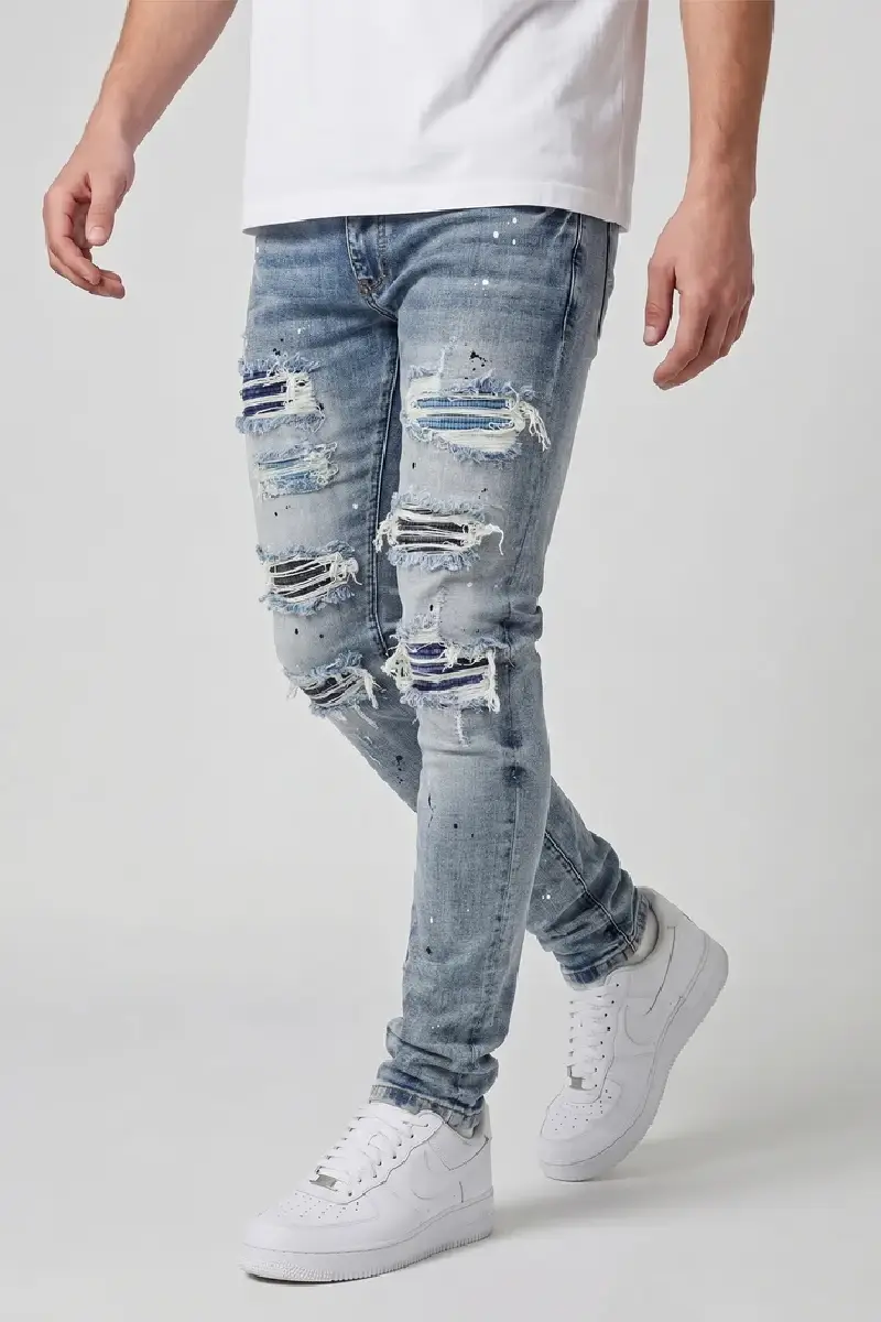 Amicci Sanko Blue Bandana Slim Jean (5)