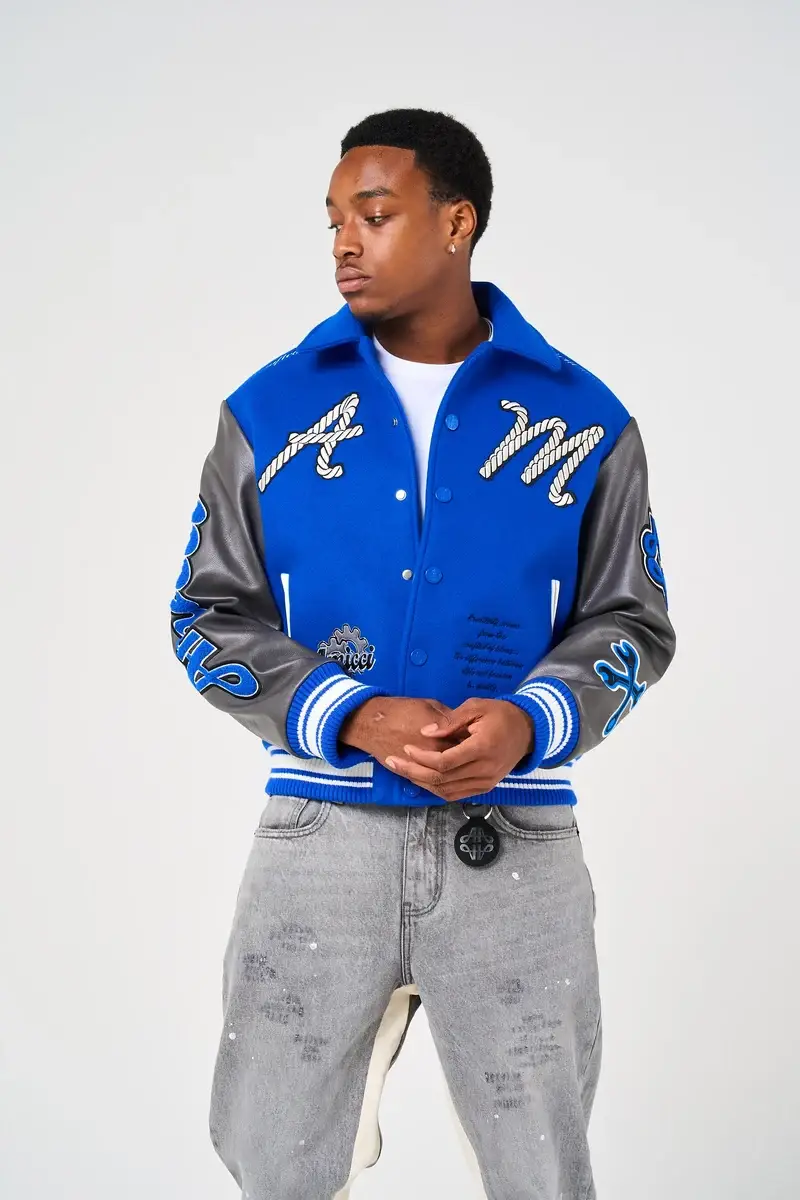 Amicci Taras Navy Varsity Jacket (5)