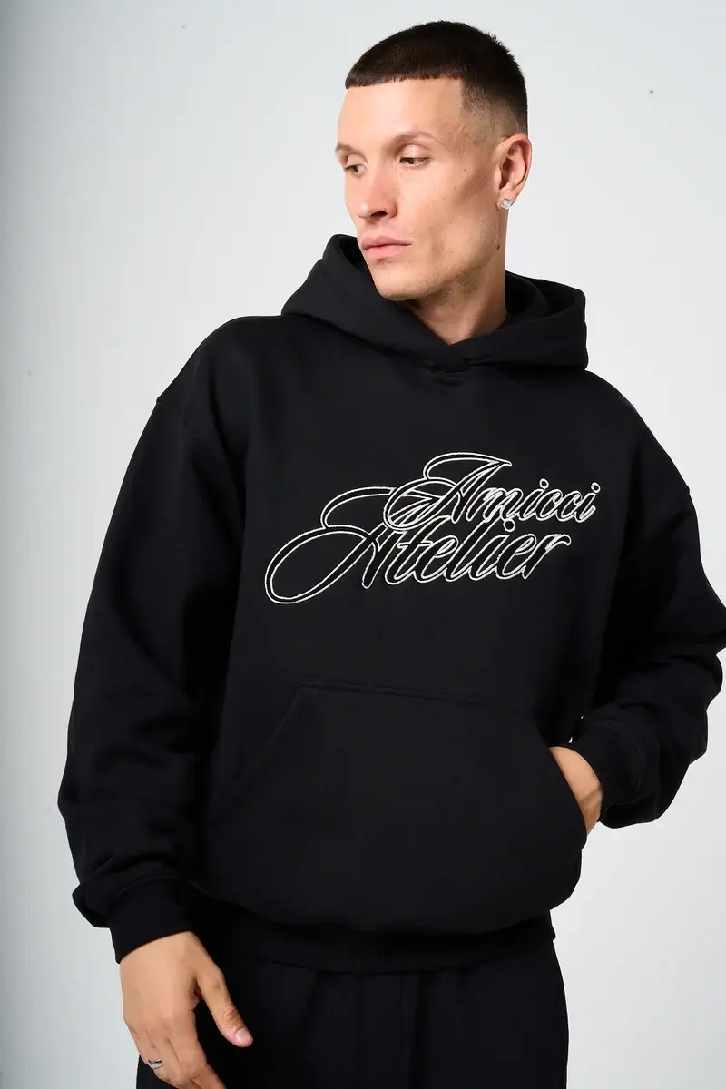 Amicci Torino Black Embroidery Tracksuit (1)