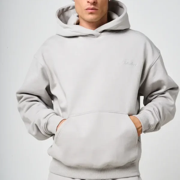 Doakes Grey Embroidery Logo Hoodie (6)