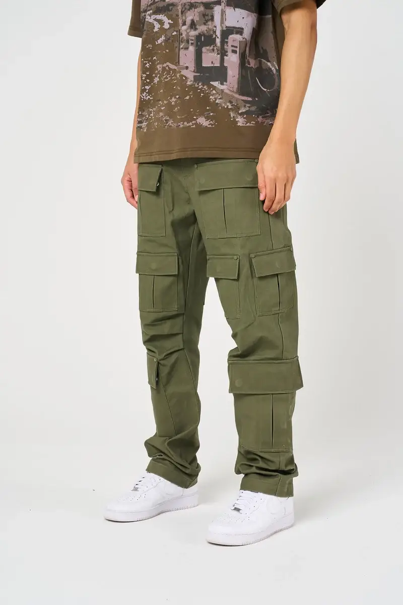 amicci terron khaki cotton twill pants (1)