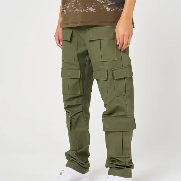 amicci terron khaki cotton twill pants (5)
